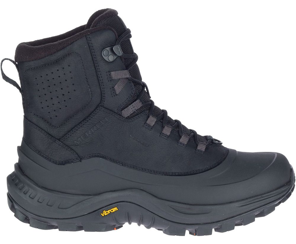 Kozaki Merrell Męskie Czarne - Thermo Overlook 2 Mid Waterproof - 491523-QRE